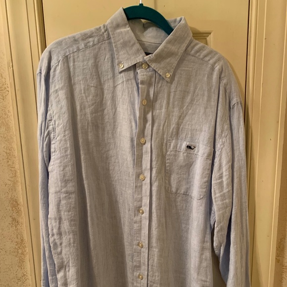 Vineyard Vines Linen Button-Up Shirt sz L - Picture 1 of 5